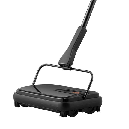 Carpet Sweeper, 200 mm Sweeping Paths, Floor Sweeper Manual Non Electric, 300 ml Dustbin Capacity with Comb for Home Office Rugs Hardwood Surfaces Wood Floors Laminate, Cleans Dust Pet Hair.
