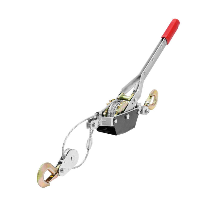 Power Puller Come Along Winch 2 Ton 4409 lbs Heavy Duty Pull Hoist 2 Hooks.