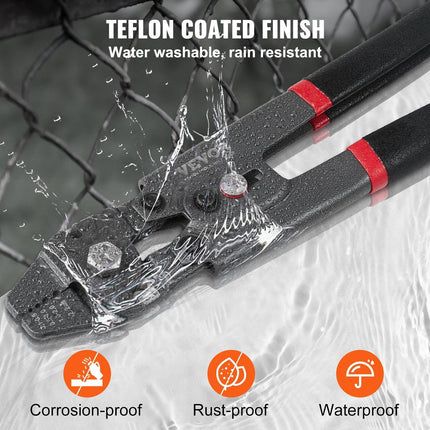 Crimping Tool, Up To 2.2mm Wire Rope Crimping Tool, Crimping Loop Sleeve Kit with a Cable Cutter and 160pcs Aluminum Buckles, Teflon Coating Anti-Rust Fishing Crimping Tool.