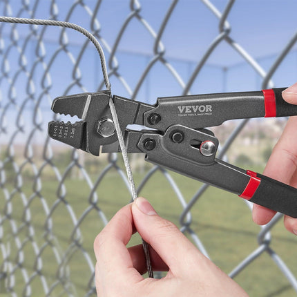 Crimping Tool, Up To 2.2mm Wire Rope Crimping Tool, Crimping Loop Sleeve Kit with a Cable Cutter and 160pcs Aluminum Buckles, Teflon Coating Anti-Rust Fishing Crimping Tool.