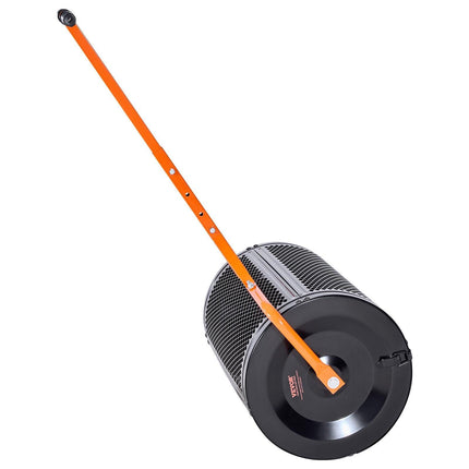 Compost Spreader, 24 in Wide Peat Moss Spreader with T Shaped Handle, 3 Heights Adjustable, Powder-Coated Steel Garden Peat Moss Roller, Heavy Duty Grass Seed Spreaders for Planting Seeding.