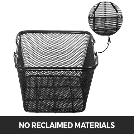 Shopping Baskets with Handles, 12PCS, Black Metal Shopping Basket, Portable Wire Shopping Basket, Black Wire Mesh shopping Basket Set for Supermarkets, Retail Stores, Grocery Shopping, Black.