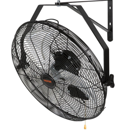 VEVOR Industrial Wall Mount Fan Waterproof Metal Fan 17.6'' 3 Speed Airflow.