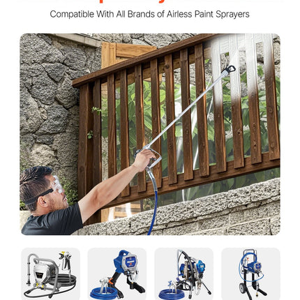 Airless Paint Spray Gun and Hose Kit 3600PSI with Extension Rods Filters.