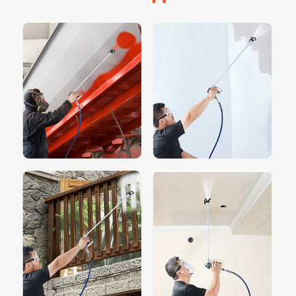 Airless Paint Spray Gun and Hose Kit 3600PSI with Extension Rods Filters.