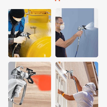 Airless Paint Spray Gun 3600PSI High Pressure Airless Spray Gun with 5Tips.