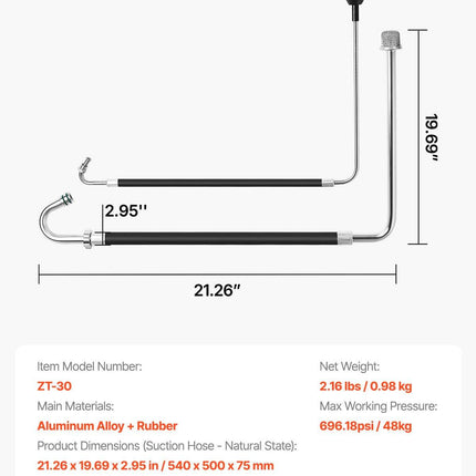 Suction Hose Tube and Reflux Line Sets Airless Paint Sprayers Tool Part.