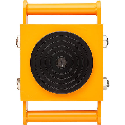 4PCS Machinery Skate Dolly, 17637LBS/8T Industrial Machinery Mover, Heavy Duty Carbon Steel Machinery Moving Skate with 4 PU Wheels and 360° Rotation Non-Slip Cap for Warehouse Workshop Factory.