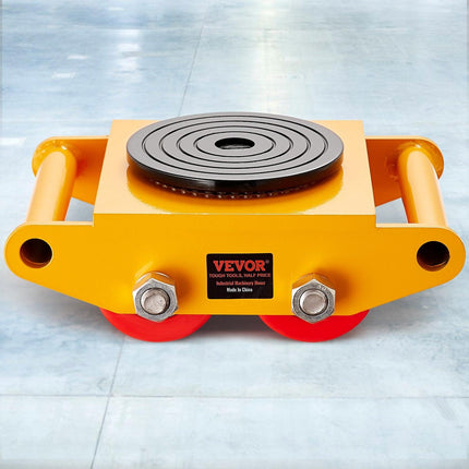 4PCS Machinery Skate Dolly, 17637LBS/8T Industrial Machinery Mover, Heavy Duty Carbon Steel Machinery Moving Skate with 4 PU Wheels and 360° Rotation Non-Slip Cap for Warehouse Workshop Factory.