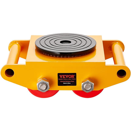 4PCS Machinery Skate Dolly, 17637LBS/8T Industrial Machinery Mover, Heavy Duty Carbon Steel Machinery Moving Skate with 4 PU Wheels and 360° Rotation Non-Slip Cap for Warehouse Workshop Factory.
