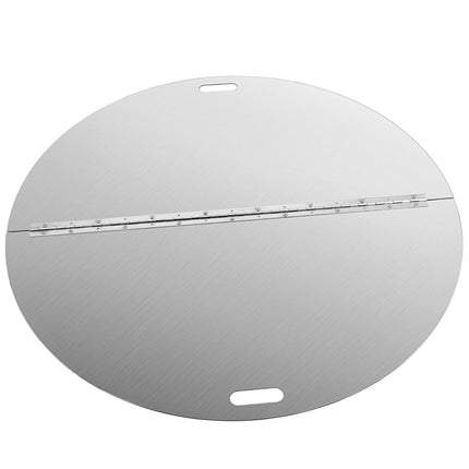 Fire Pit Lid Round 40 Inch Foldable Fire Pit Ring Snuff Cover 430 Stainless Steel Fire Pit Spark Screen Cover 3mm Thickness.