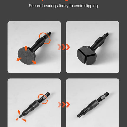 Blind Hole Bearing Puller Set, 16-in-1 Inner Bearing Race and Seal Extractor Kit, 16 PCS Slide Hammer Pilot Insert Inner Internal Bearing Removal Tool Set with 10 Split Collets and Counterstay.