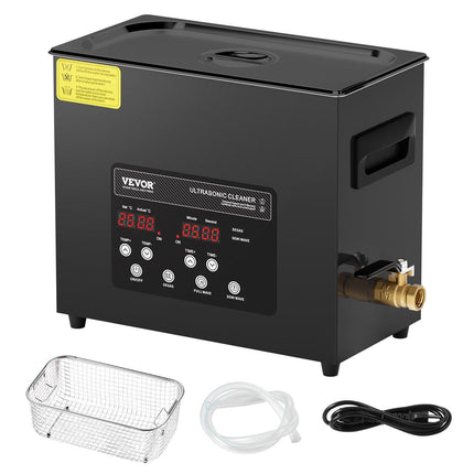 6L Ultra Sonic Cleaner, 180W Digital Ultrasonic Cleaning Machine with Gentle Mode & Upgraded Degassing, 40kHz Industrial Ultrasound Cleaner with Heater & Timer for Retainer, Jewelry, Tools.