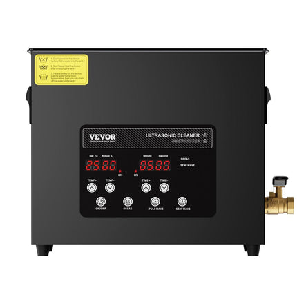 6L Ultra Sonic Cleaner, 180W Digital Ultrasonic Cleaning Machine with Gentle Mode & Upgraded Degassing, 40kHz Industrial Ultrasound Cleaner with Heater & Timer for Retainer, Jewelry, Tools.