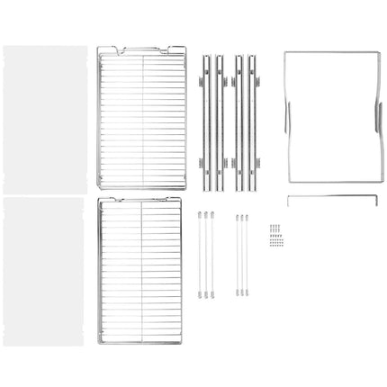 2-Tier Wire Pull Out Cabinet Under Sink Organizer 14x21 Inch Drawer Basket.