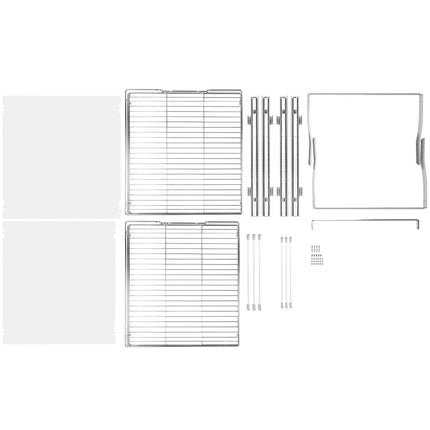 2 Tier 20"Wx21"Dx15"H Pull Out Cabinet Organizer, Heavy Duty Slide Out Pantry Shelves, Steel Roll Out Drawers, Sliding Drawer Storage for Home, 21.5"Wx22"Dx18"H Install Size for Cabinet.