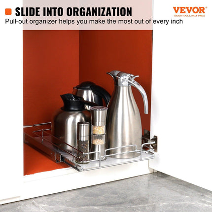 Pull Out Cabinet Under Sink Organizer 11.5 x 16.5 Inch Wire Drawer Basket.