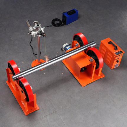 Turning Rolls Linkage Roller, 1000KG/2205LBS Loading Welding Turning Roll, 25-1400mm Diameter, 80-1600 mm/min Rotary Welding Positioner & Welding Torch Stand for Welding Equipment Support.