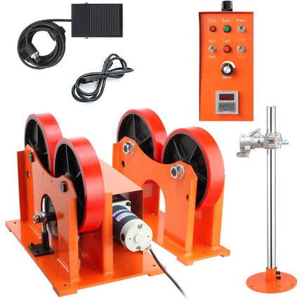 Turning Rolls Linkage Roller, 1000KG/2205LBS Loading Welding Turning Roll, 25-1400mm Diameter, 80-1600 mm/min Rotary Welding Positioner & Welding Torch Stand for Welding Equipment Support.