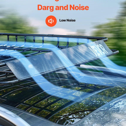 Roof Rack Cargo Carrier, 1095 x 1270 x 105 mm, Universal Rooftop Cargo Basket, Car Top Luggage Holder with 68 kg Max Load Capacity, 4.1 in Fence, Anti-Rust Alloy Steel, Wind Fairing, for SUV Car.
