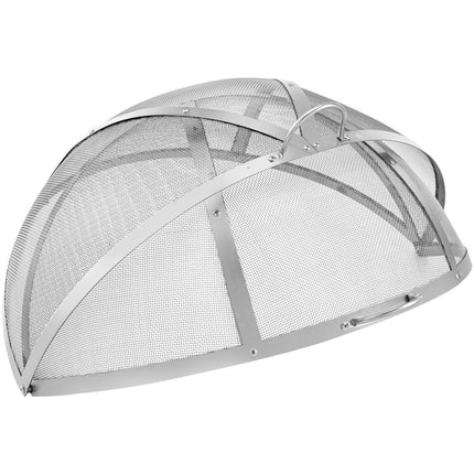 Firepit Spark Screen Lid, 30" Diameter, Outdoor Firepit Ring Cover Round Accessories, Fire Pit Metal Cover, Easy-Opening Stainless Steel Fire Ring Covers for Outdoor Patio Fire Pits Backyard.