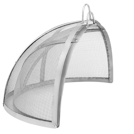 Firepit Spark Screen Lid, 30" Diameter, Outdoor Firepit Ring Cover Round Accessories, Fire Pit Metal Cover, Easy-Opening Stainless Steel Fire Ring Covers for Outdoor Patio Fire Pits Backyard.