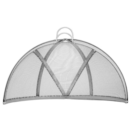 Firepit Spark Screen Lid, 30" Diameter, Outdoor Firepit Ring Cover Round Accessories, Fire Pit Metal Cover, Easy-Opening Stainless Steel Fire Ring Covers for Outdoor Patio Fire Pits Backyard.