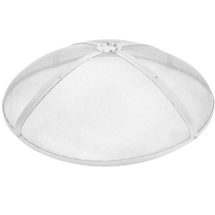 Fire Pit Spark Screen Round 30", Reinforced Heavy Duty Steel Metal Cover, Outdoor Firepit Lid, Easy-Opening Top Screen Covers Round with Ring Handle for Outdoor Patio Fire Pits Backyard.