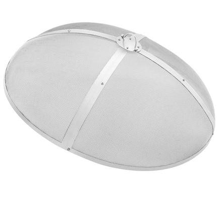 Fire Pit Spark Screen Round 30", Reinforced Heavy Duty Steel Metal Cover, Outdoor Firepit Lid, Easy-Opening Top Screen Covers Round with Ring Handle for Outdoor Patio Fire Pits Backyard.