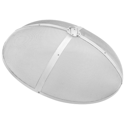 Fire Pit Spark Screen Round 40", Reinforced Heavy Duty Steel Metal Cover, Outdoor Firepit Lid, Easy-Opening Top Screen Covers Round with Ring Handle for Outdoor Patio Fire Pits Backyard.