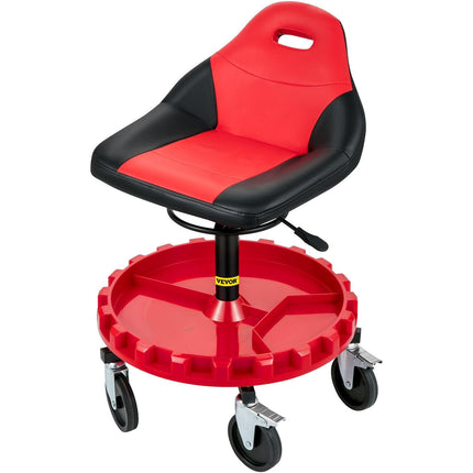 Rolling Garage Stool 300LBS Adjustable Mechanic Work Shop Seat w/Casters.