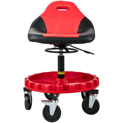 Rolling Garage Stool 300LBS Adjustable Mechanic Work Shop Seat w/Casters.