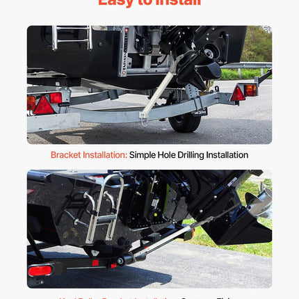 Transom Saver, 609.6-914.4 mm, Adjustable Boat Transom Saver with Heavy-Duty Head, Corrosion-Resistant Easy-to-Install Transom Savers for Less Than 100 HP Outboard Motor , Fit for Roller & Trailer.