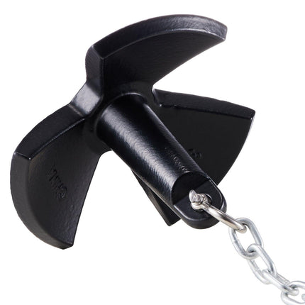 River Anchor 30LB Boat Anchor Cast Iron Black Vinyl-Coated Mushroom Anchor.