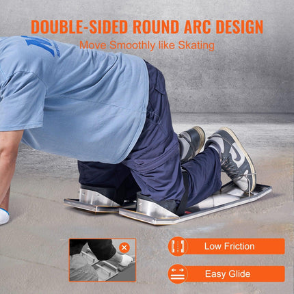 Concrete Knee Boards Knee Sliders 28" x 8" 2 Pair w/ Knee Pad for Concrete.