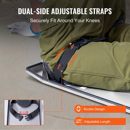 Concrete Knee Boards Knee Sliders 28" x 8" 2 Pair w/ Knee Pad for Concrete.