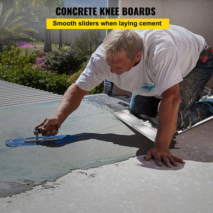 Concrete Knee Boards 70cm x 20cm Slider Knee Boards, Kneeler Board Stainless Steel Kneeboards, Concrete Sliders Pair Moving Sliders, with Concrete Board Straps for Cement and Concrete Finishi.