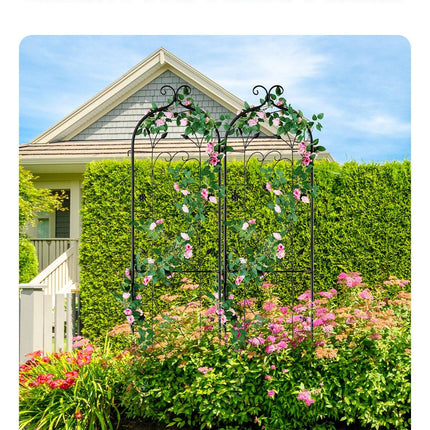 2 Packs Metal Garden Trellis for Climbing Plant Support 60x15 in Rustproof.
