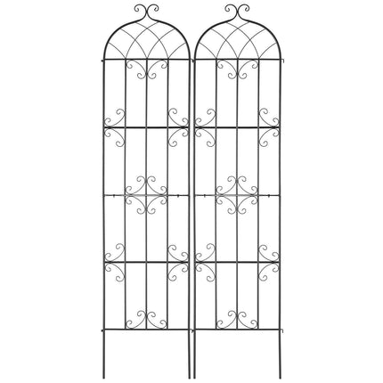 2 Packs Metal Garden Trellis for Climbing Plant Support 87x20 in Rustproof.