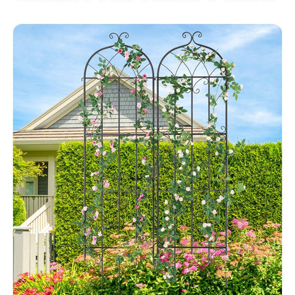 2 Packs Metal Garden Trellis for Climbing Plant Support 87x20 in Rustproof.