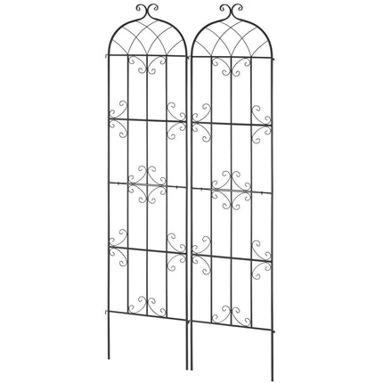 2 Packs Metal Garden Trellis for Climbing Plant Support 87x20 in Rustproof.
