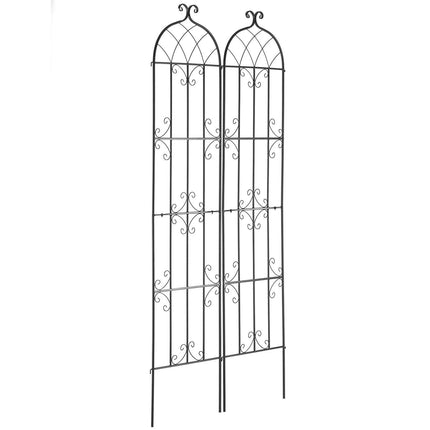 2 Packs Metal Garden Trellis for Climbing Plant Support 87x20 in Rustproof.