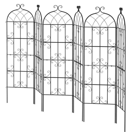 4 Packs Metal Garden Trellis for Climbing Plant Support 71x20 in Rustproof.