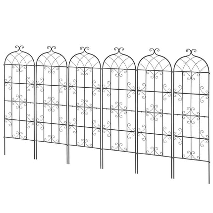 4 Packs Metal Garden Trellis for Climbing Plant Support 71x20 in Rustproof.