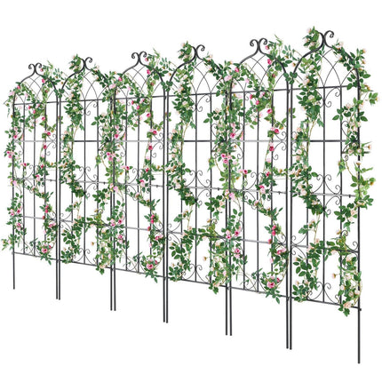 4 Packs Metal Garden Trellis for Climbing Plant Support 71x20 in Rustproof.