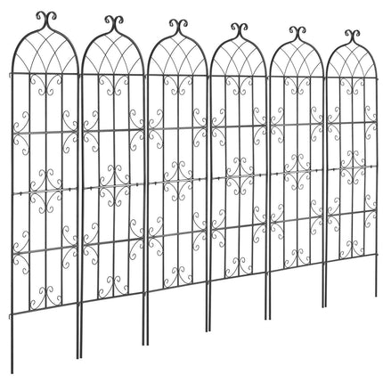 4 Packs Metal Garden Trellis for Climbing Plant Support 71x20 in Rustproof.