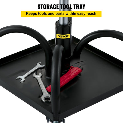 Rolling Garage Stool 300LBS Adjustable Mechanic Work Shop Seat w/Casters.