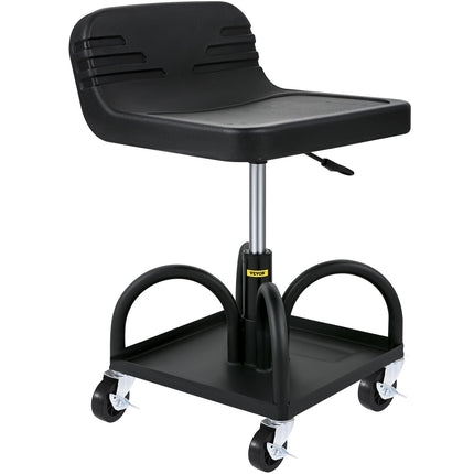Rolling Garage Stool 300LBS Adjustable Mechanic Work Shop Seat w/Casters.
