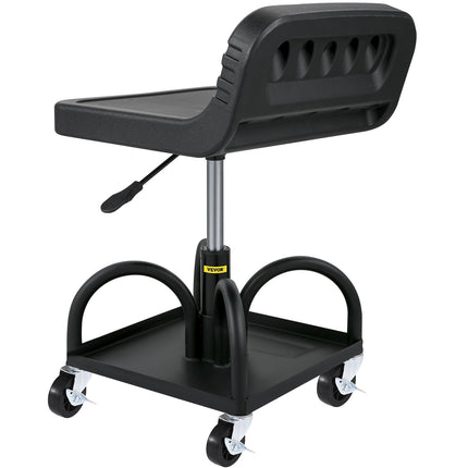 Rolling Garage Stool 300LBS Adjustable Mechanic Work Shop Seat w/Casters.