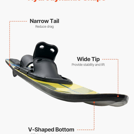 150 cm Water Skis Combo Adults Water Skis with X-7 Adjustable Bindings.